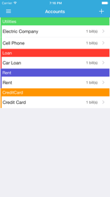 iBill Reminder: Bill Organizer screenshot