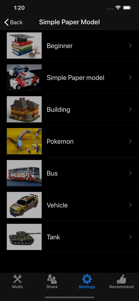 Modelo de papel craft printing