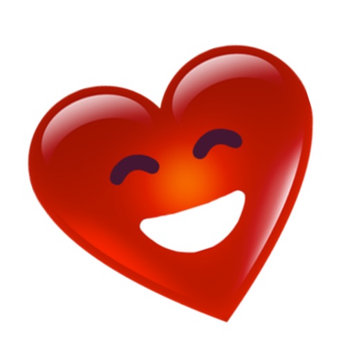 Heart Red Love Emojis Stickers by Martha Luz Rodriguez Leal