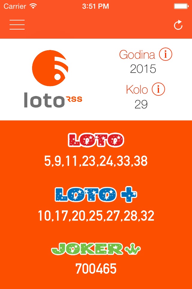 Loto kombinacije screenshot 2