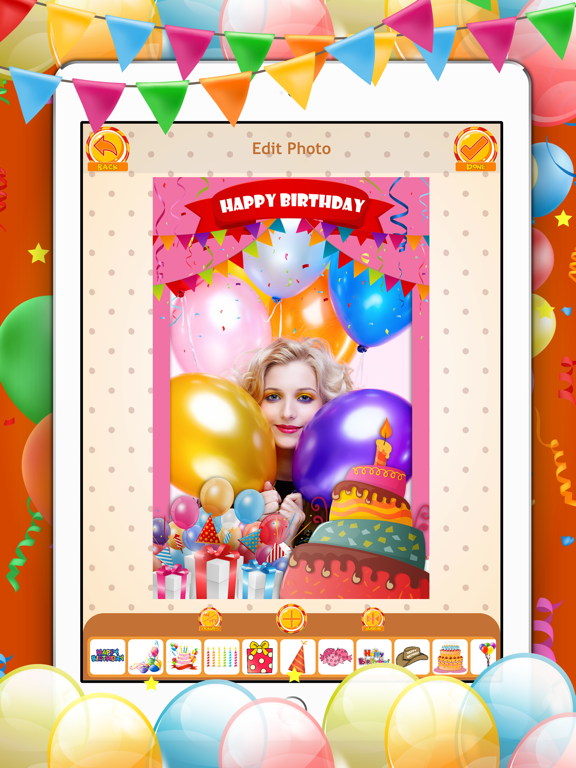 Screenshot #6 pour Bon Anniversaire Photo Éditeur