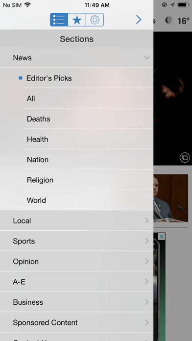 THE BLADE News App Screenshot