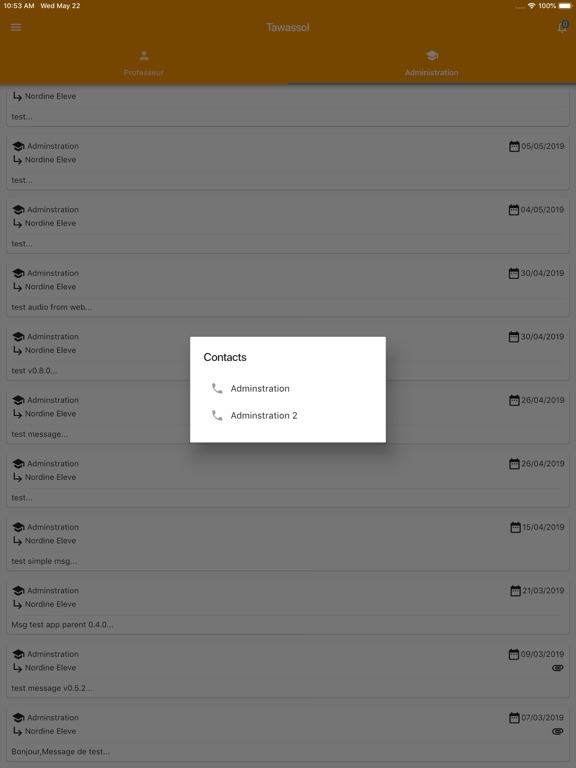 Tawassol Parent iPad screenshot 8 - Education app