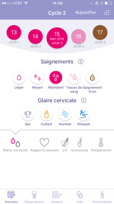 Screenshot #2 pour Suivez vos cycles avec FEMM