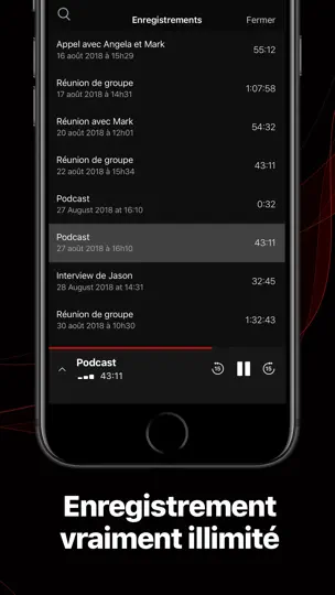 Capture d'écran de TapeACall Pro sur iPhone 2