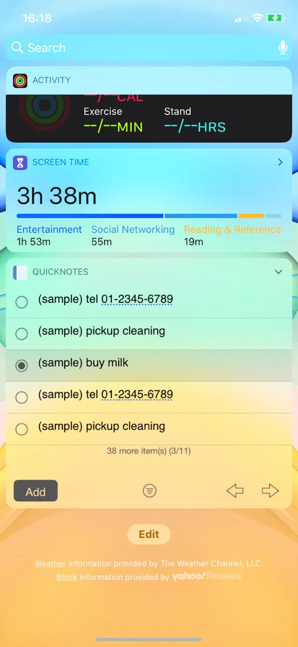 #1. Quick Notes Widget (iOS) Oleh: Catalystwo