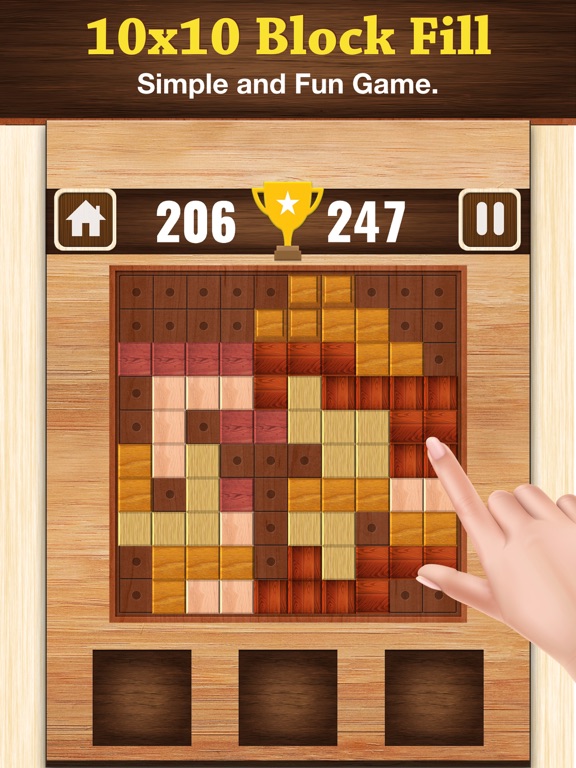 Wooden cubes: Block puzzle iPad screenshot