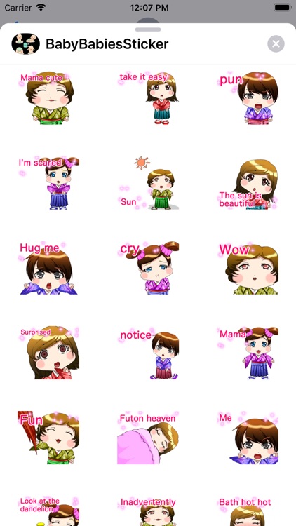 Cute Babies Stickers Baby Moji