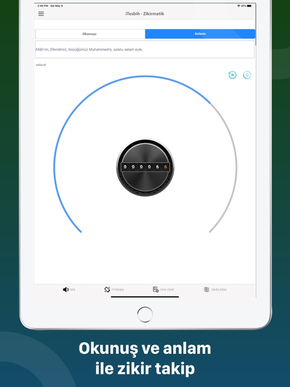 iTesbih - Zikirmatik ve Tesbih iPad screenshot