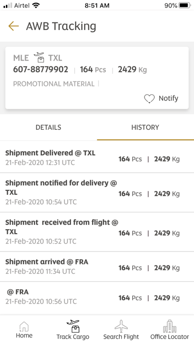 Etihad Cargo Screenshot