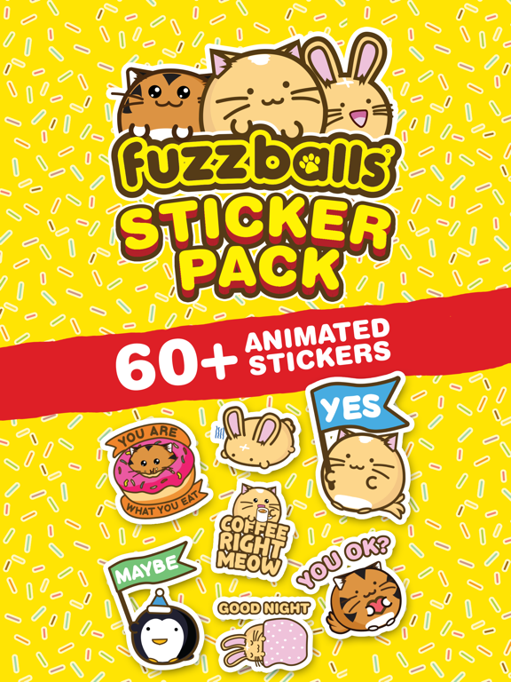 Screenshot #4 pour Fuzzballs Animated Stickers