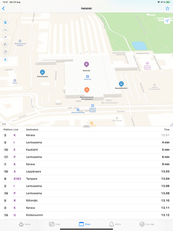 Transporter Journey planner iPad screenshot 1 - Navigation app