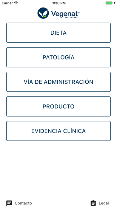 Vegenat Healthcare Vademecum Screenshot
