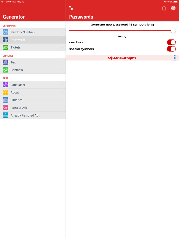 Generаtor iPad screenshot 2 - Lifestyle app