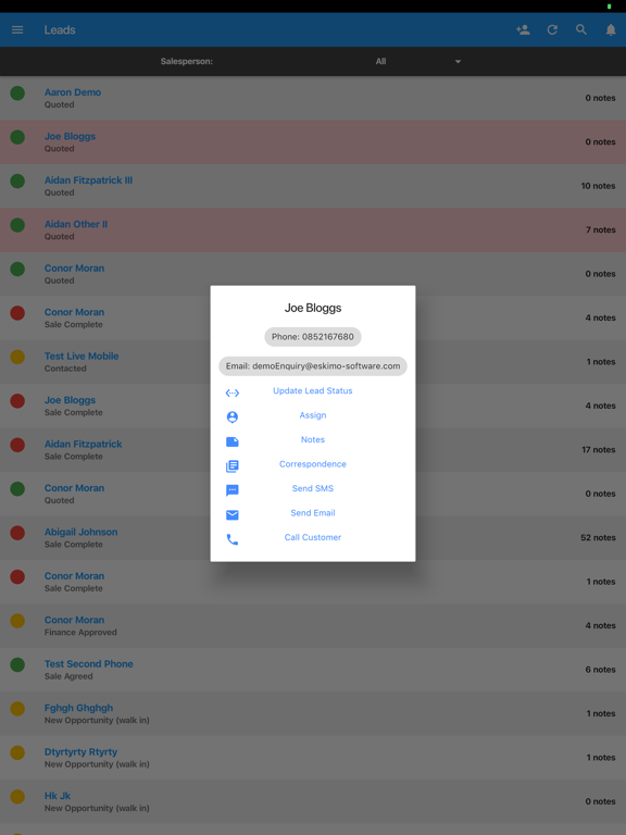 Screenshot #5 pour Eskimo Lead Management