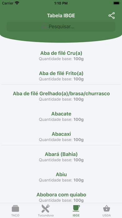 Taco App: Tabela Nutricionalのおすすめ画像3