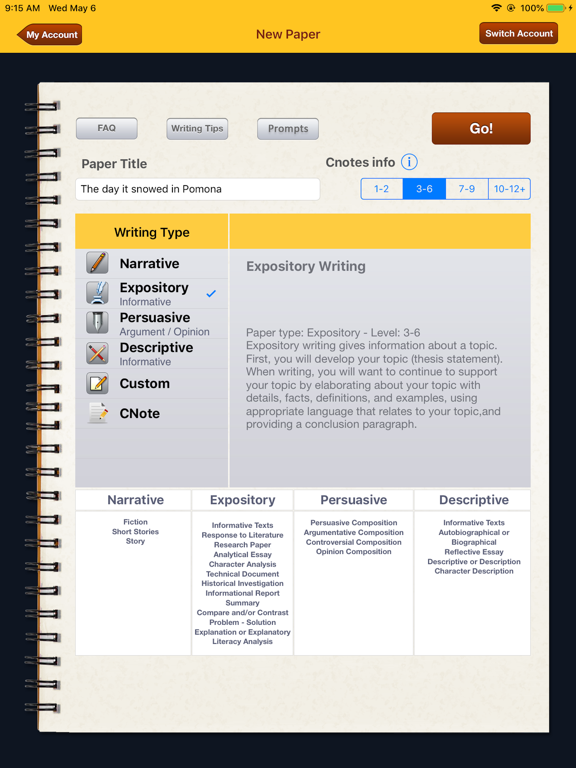 Screenshot #4 pour iGoWrite: Writing Resource