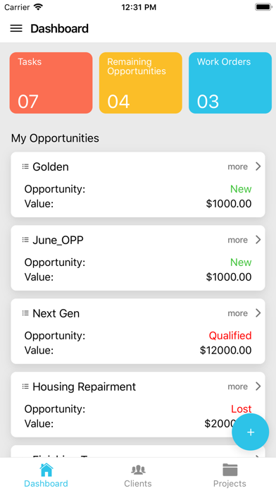 Resilient Pro CRM Screenshot