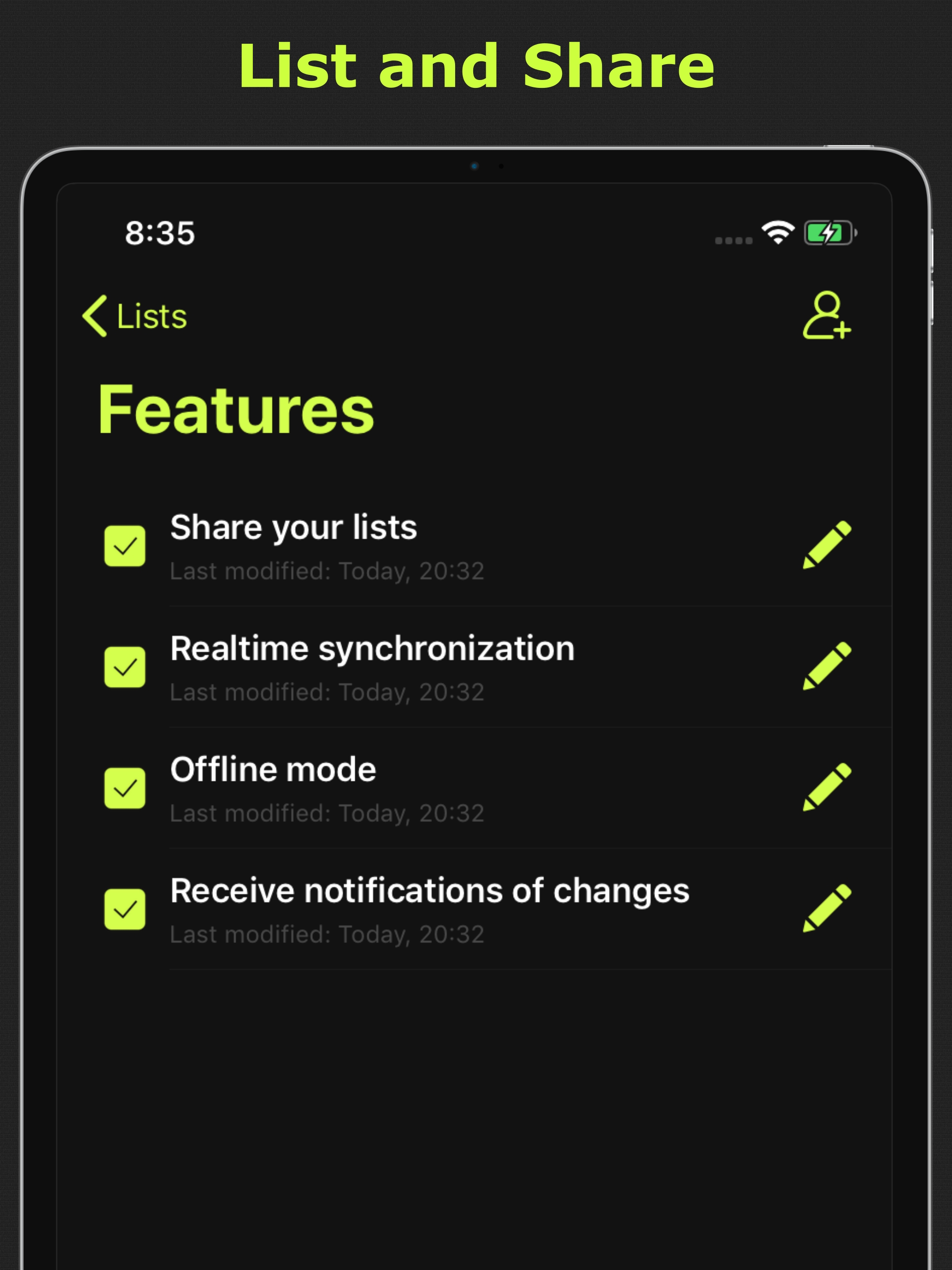 List and Share