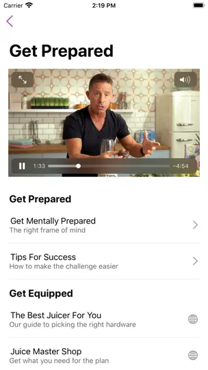 Capture d'écran de Jason Vale’s 3-Day Juice Diet sur iPhone 4