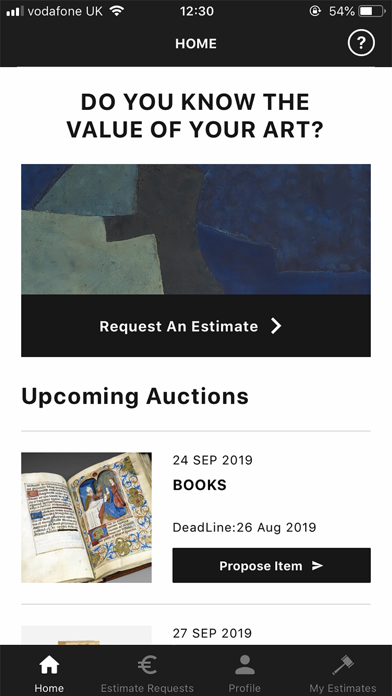 Tajan Art Valuations Screenshot