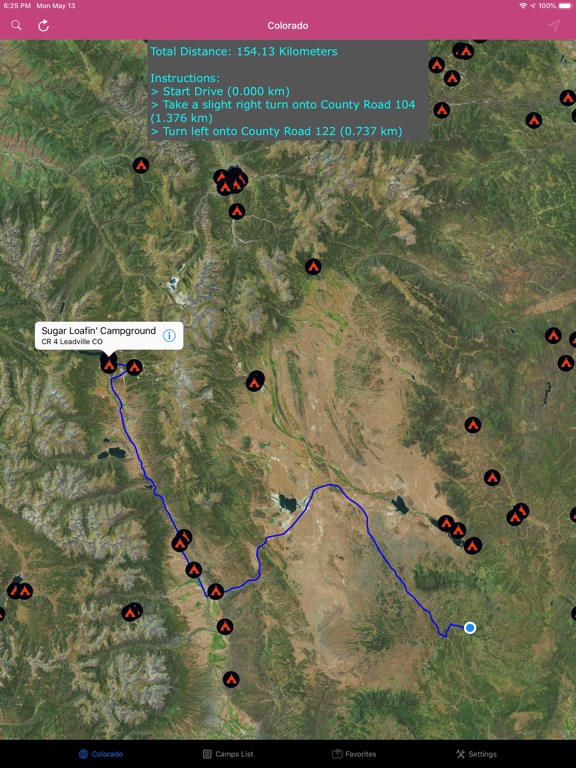 Screenshot #5 pour Colorado – Campgrounds & RV's