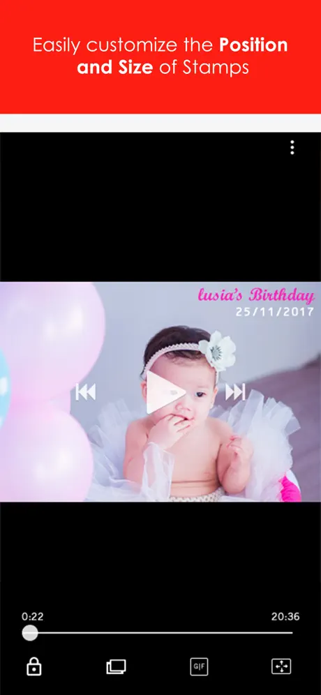 Auto timestamp & text to video