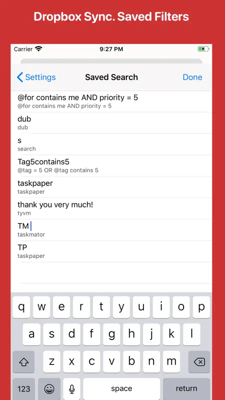 Taskmator - TaskPaper Client screenshot 4 of 10