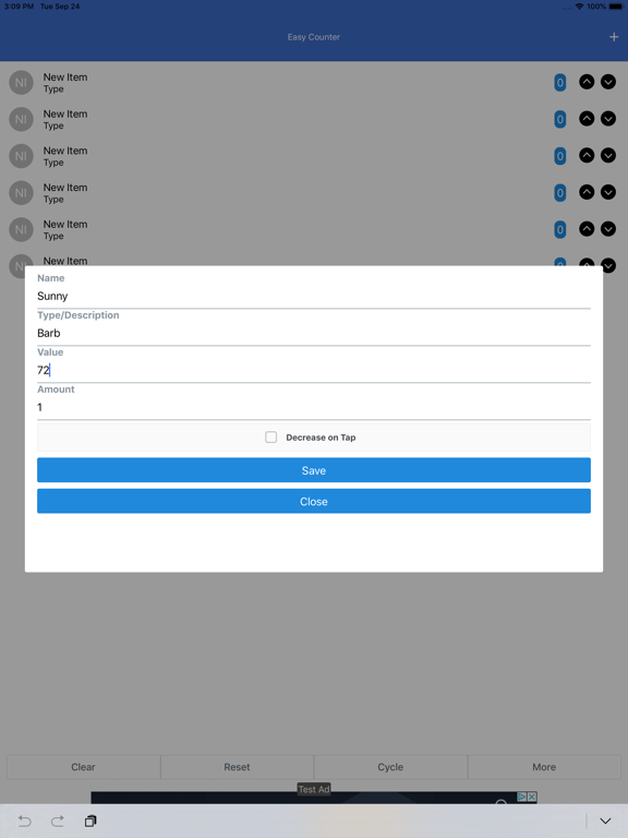 Easy Counter Tracker iPad screenshot