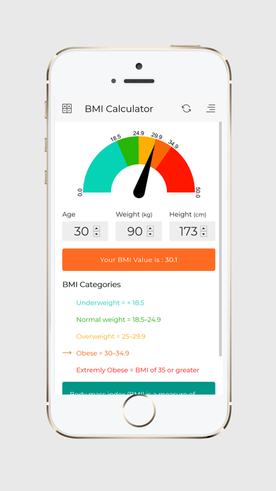 BMI Tracky screenshot 2