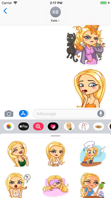 Cute Blonde Sticker Pack