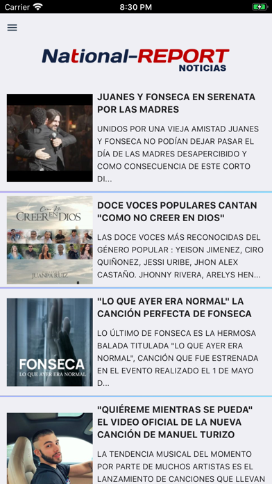 National Report iPhone screenshot 6 - Music app