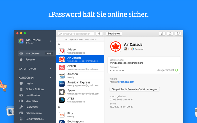 1Password 7 - Password Manager Screenshot