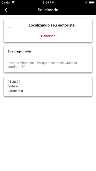 Carona Car - Passageiro iPhone screenshot 3