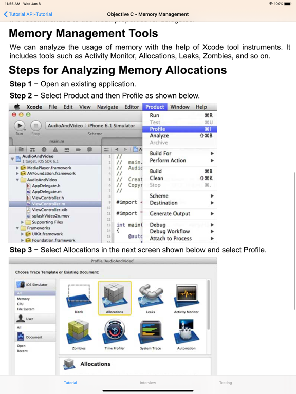 API Reference for IOS Develope iPad screenshot 4 - Reference app