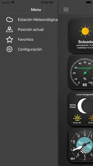 Captura de pantalla de La Estación Meteorológica en iPhone 2