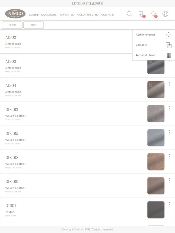 Screenshot #6 pour Nimco E-Leather Swatch