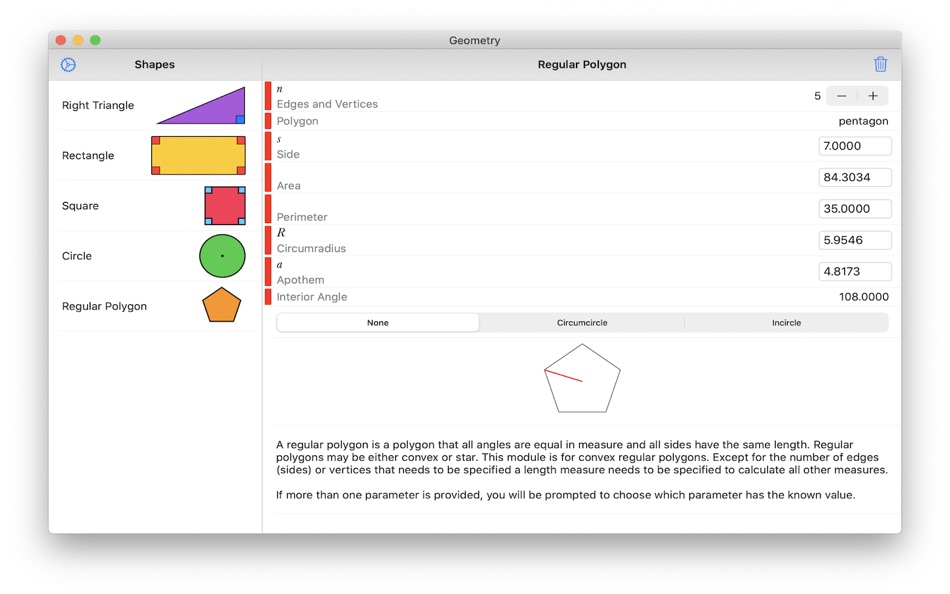 #5. Geometry Calculator+++ (macOS) 由: Dogahe