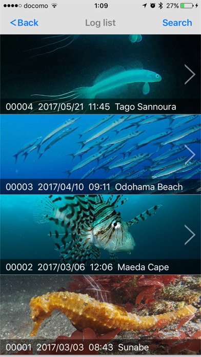 Diving Log Screenshot