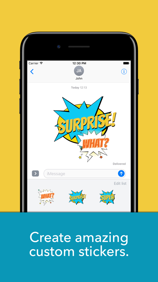 Speech bubbles-Custom stickers - 2.5.0 - (iOS)