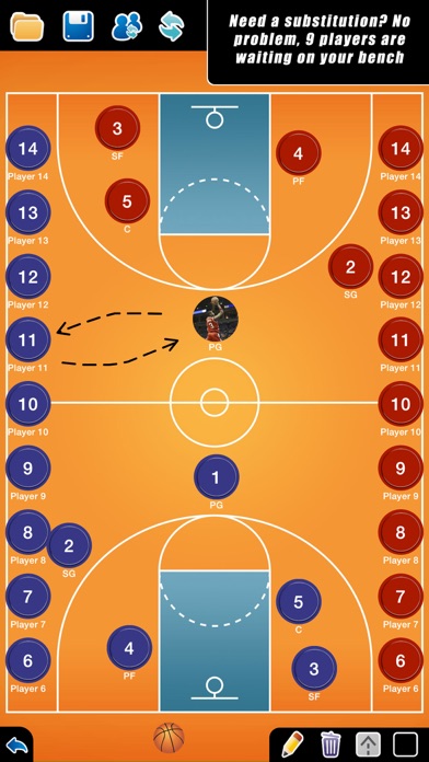 Coach Tactic Board: Basket Screenshot