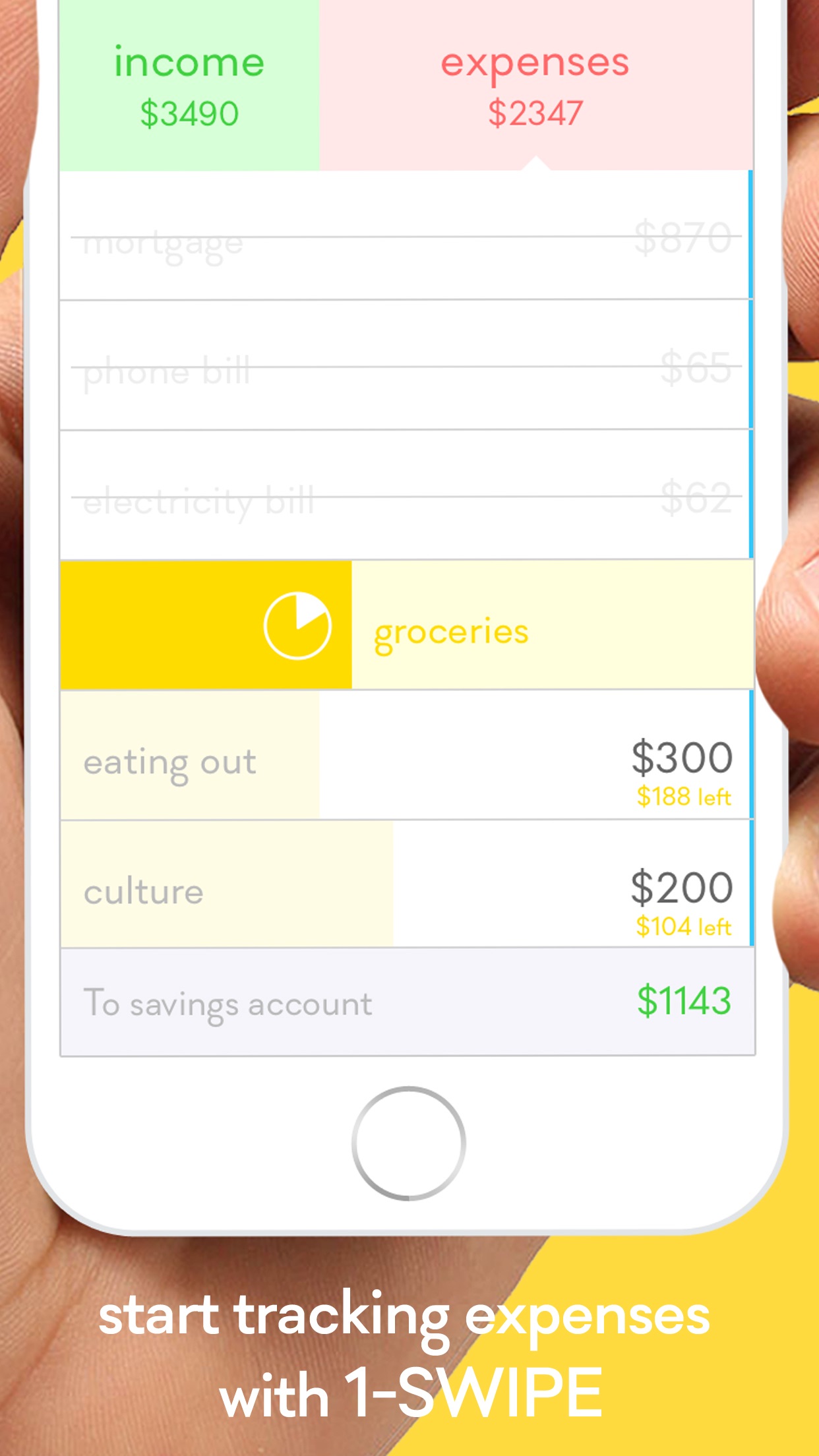 Screenshot do app monthly - easy personal budget