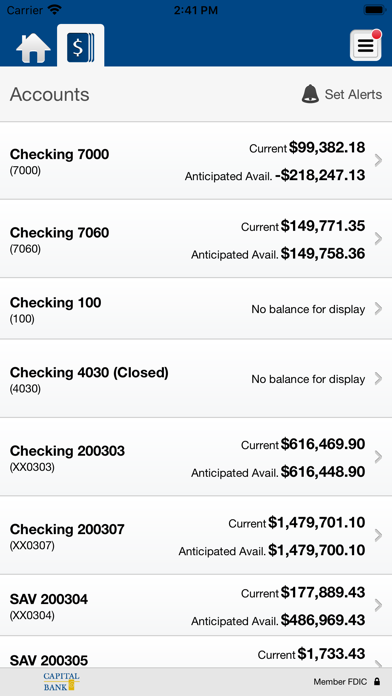 Capital Bank Mobile Business Screenshot