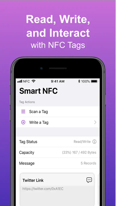 Smart NFC iPhone-skjermbilde 1