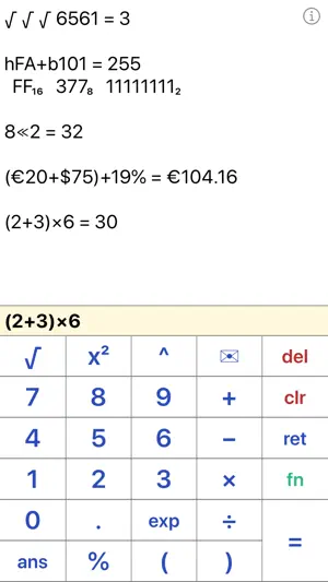 Calc screenshot 1