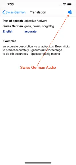 Game screenshot Swiss German Dictionary apk