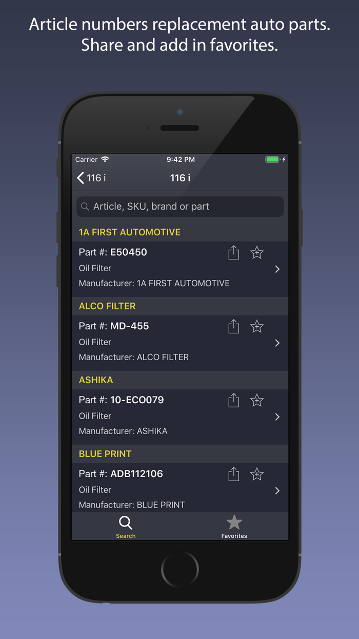 AutoParts for BMW cars