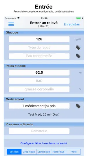 Capture d'écran de Glucose Moniteur sur iPhone 1