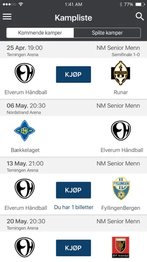 Elverum Håndball screenshot 2
