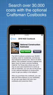 construction cost estimator iphone screenshot 2